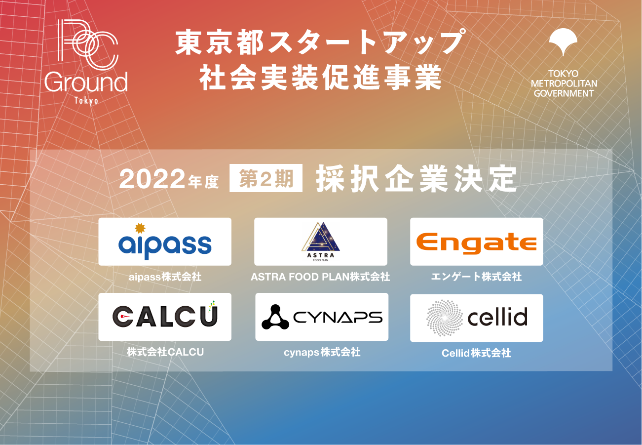 2022年度 PoC Ground Tokyo 第2期採択企業を決定